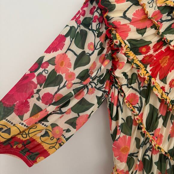 Farm Rio x Anthropologie Puff-Sleeve Fitted Mini Dress - Picture 4 of 9